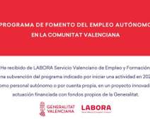 cartel labora ayuda